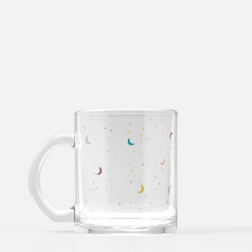 Moon & Stars Clear Coffee Mug