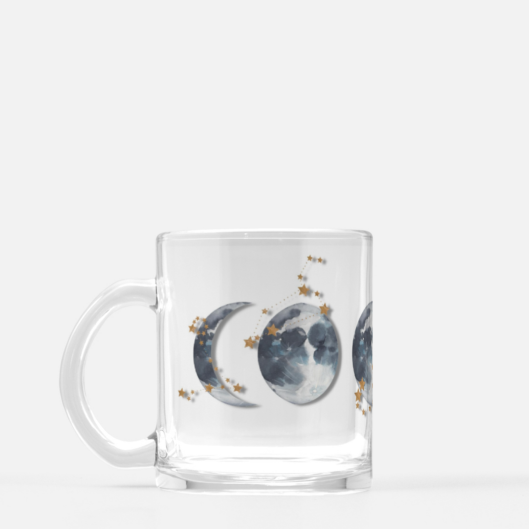 Moon Phase & Constellation Clear Coffee Mug