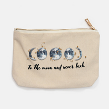 Load image into Gallery viewer, To the Moon and Never Back Canvas Pencil Case