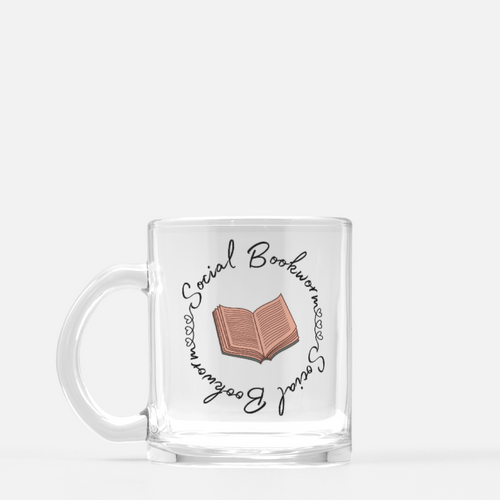 Social Bookworm Clear Coffee Mug